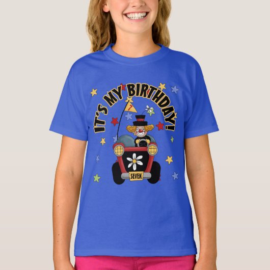7e verjaardag van de geboorte t-shirt (Voorkant)