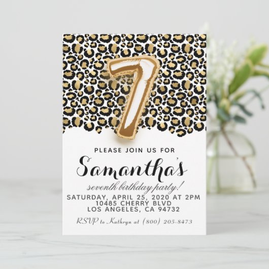 7e verjaardag van de introductie van leopard Anima Kaart (Staand voorkant)