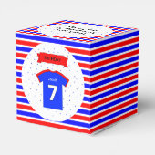 7e verjaardag van de speciale naam sport bedankdoosjes (Achterkant)