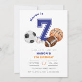 7e verjaardag van de sporter kaart (Voorkant)
