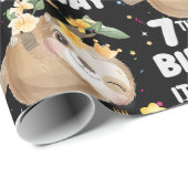 7e verjaardag van het meisje van de grote partij i cadeaupapier (Rol Hoek)