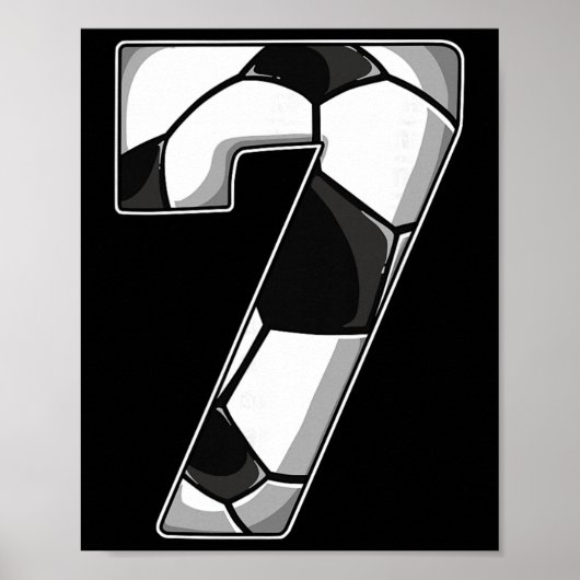 7e verjaardag voetbal poster (Voorkant)