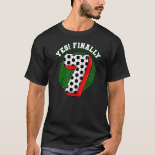 7e verjaardag Voetbal Vogeldag 7 jaar T-shirt