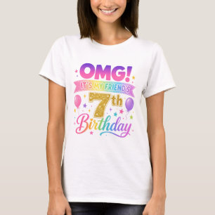 7e verjaardag vriend OMG Het is de 7e verjaardag v T-shirt