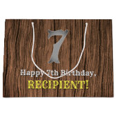 7e verjaardag: Western geïnspireerd land, naam Groot Cadeauzakje (Voorkant)