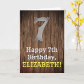 7e verjaardag: Western geïnspireerd land, naam Kaart (Gele Bloem)