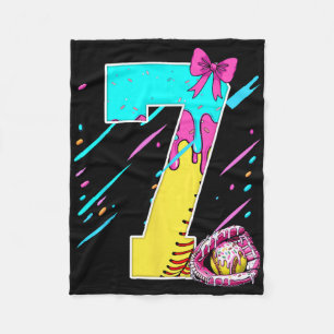 7e verjaardag Zachte Ijsdrip Boog 7 Jaar Kind Fleece Deken