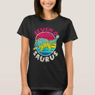 7e verjaardag Zeven van Saurus I Ankylosaurus I Fa T-shirt