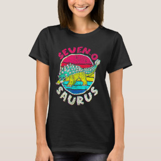 7e verjaardag Zeven van Saurus I Ankylosaurus I Fa T-shirt