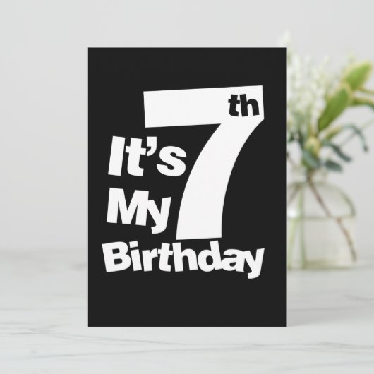 7e verjaardag zijn mijn 7 verjaardag cadeau kaart (Staand voorkant)