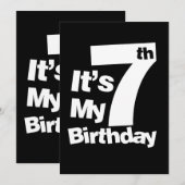 7e verjaardag zijn mijn 7 verjaardag cadeau kaart (Voorkant / Achterkant)