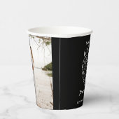 7e verjaardag zwarte onyx foto-ups papieren bekers (Rechts)