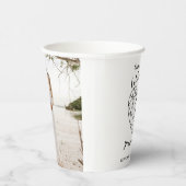 7e verjaardag zwarte onyx foto wit papieren bekers (Rechts)