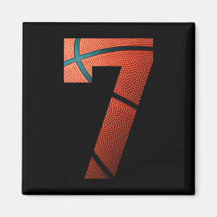 7e verjaardagsfeestje basketbal print nummer 7 T-s Magneet