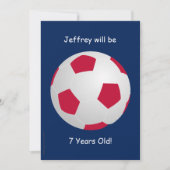 7e verjaardagsfeestje voetbal kaart (Voorkant)