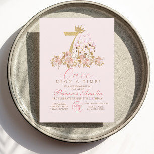 7e verjaardagsuitnodiging kleine prinses kaart