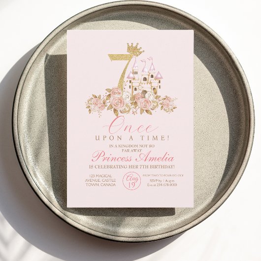 7e verjaardagsuitnodiging kleine prinses kaart