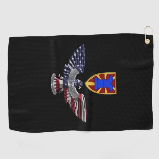 7e Vervoersbrigade expeditieadelaar Golfhanddoek (Horizontaal)