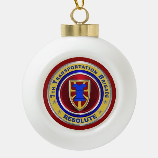 7e Vervoersbrigade-expeditionair Keramische Bal Ornament (Voorkant)