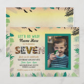 7e Wilde Zeven verjaardag Safari ZOO Foto Kaart (Voorkant / Achterkant)