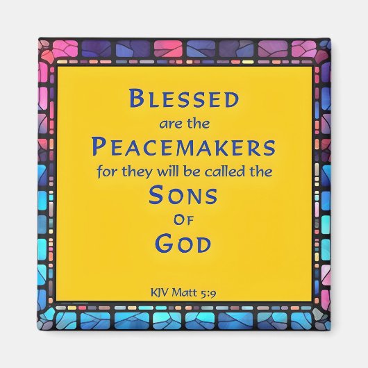 7e zaligheid van Jezus' preek op de berg Magneet (Voorkant)