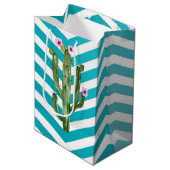 7lx4.5wx10h Medium Gift Bag Boho Cacti Cactus Succ Cadeauzakje (Voorkant Gekanteld)