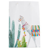 7lx4.5wx10h Medium Gift Bag Boho Llama Bohemian Ca Medium Cadeauzakje (Voorkant)