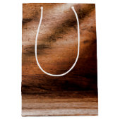 7lx4.5wx10h Medium Gift Bag Cowboy Boots Barn Wood Medium Cadeauzakje (Voorkant)