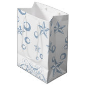 7lx4.5wx10h Medium Gift Bag Seahorse Ocean Beach Medium Cadeauzakje (Voorkant Gekanteld)
