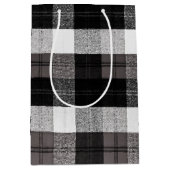 7lx4.5wx10h Medium Gift Bag XMAS Baffalo Plaid Medium Cadeauzakje (Voorkant)