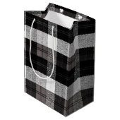 7lx4.5wx10h Medium Gift Bag XMAS Baffalo Plaid Medium Cadeauzakje (Achterkant Gekanteld)