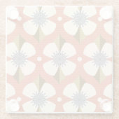 7os Buttercup bloem bruin Glazen Onderzetter (Achterkant)