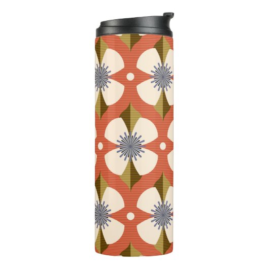 7os Buttercup bloem bruin Thermosbeker (Gedraaid links)