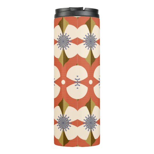 7os Buttercup bloem bruin Thermosbeker (Achterkant)