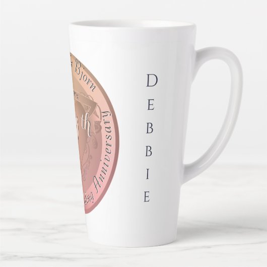 7th/22 Bruiloft Jubileum Latte Mok (Rechts)