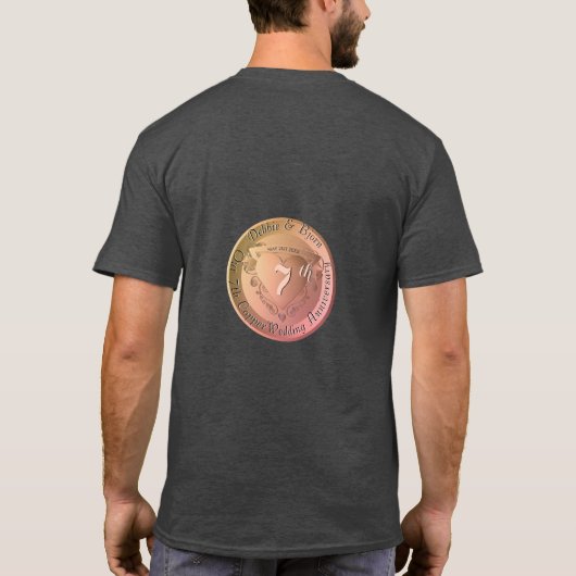 7th/22 Bruiloft Jubileum T-shirt (Achterkant)