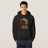 7th Bday Dinosaur T Rex Boys Retro Awesome Since 2 Hoodie (Voorkant volledig)