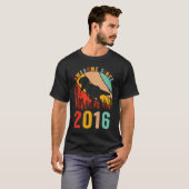 7th Bday Dinosaur T Rex Boys Retro Awesome Since 2 T-shirt (Voorkant volledig)