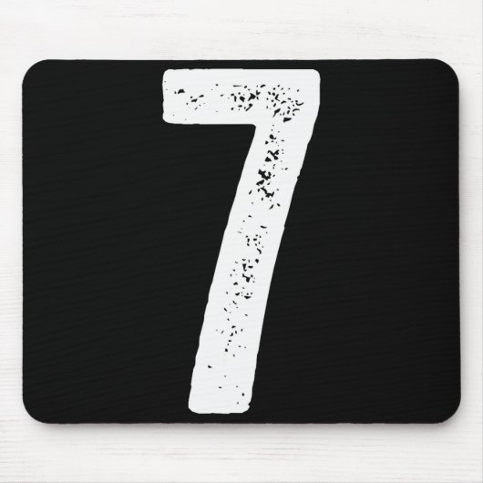 7th Birthday 7 Years Uniform Srts Team Jersey Numb Muismat (Voorkant)