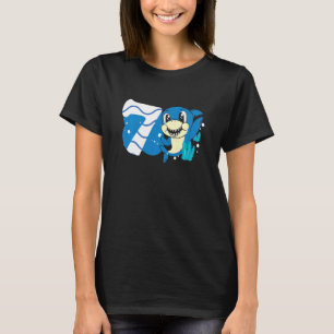 7th Birthday Boys Shark 7 years Old Ocean Sha T-shirt