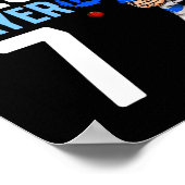 7th Birthday Cricket Player  Poster (Hoek)