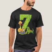 7th Birthday Snake Lizard Reptile 7 Year Old Birth T-shirt (Voorkant)
