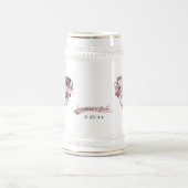 "7th Copper Wedding Jubileum" Heart Emblem Bierpul (Center)