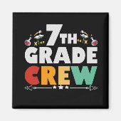 7TH Grade Crew Funny Back To School Student Gift Magneet (Voorkant)