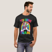 7th Grade Team Dabbing Unicorn Back to School Kids T-shirt (Voorkant volledig)
