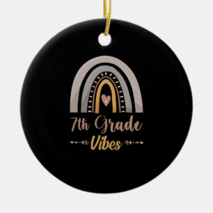 7th Grade Vibes Seventh Grade Back to School Keramisch Ornament