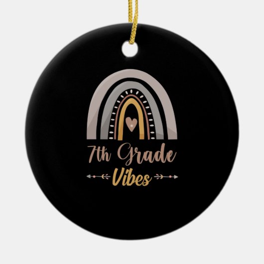 7th Grade Vibes Seventh Grade Back to School Keramisch Ornament (Voorkant)