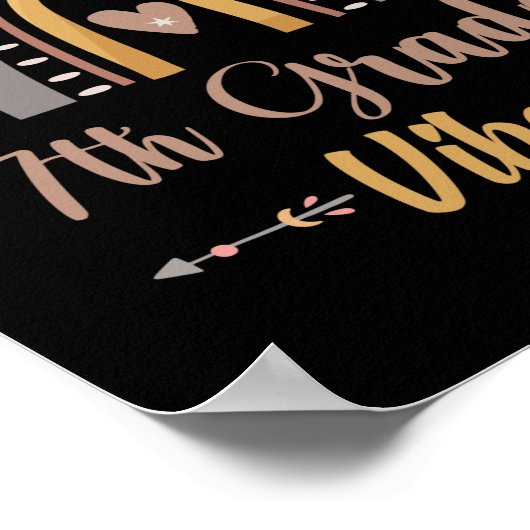 7th Grade Vibes Seventh Grade Back to School Poster (Hoek)