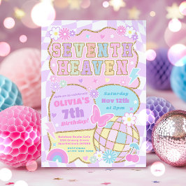 7th Heaven Preppy Varsity Patch Verjaardagsfeestje Kaart
