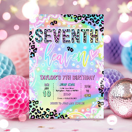 7th Heaven Regenboog Luipaardprint 7e Verjaardag  Kaart